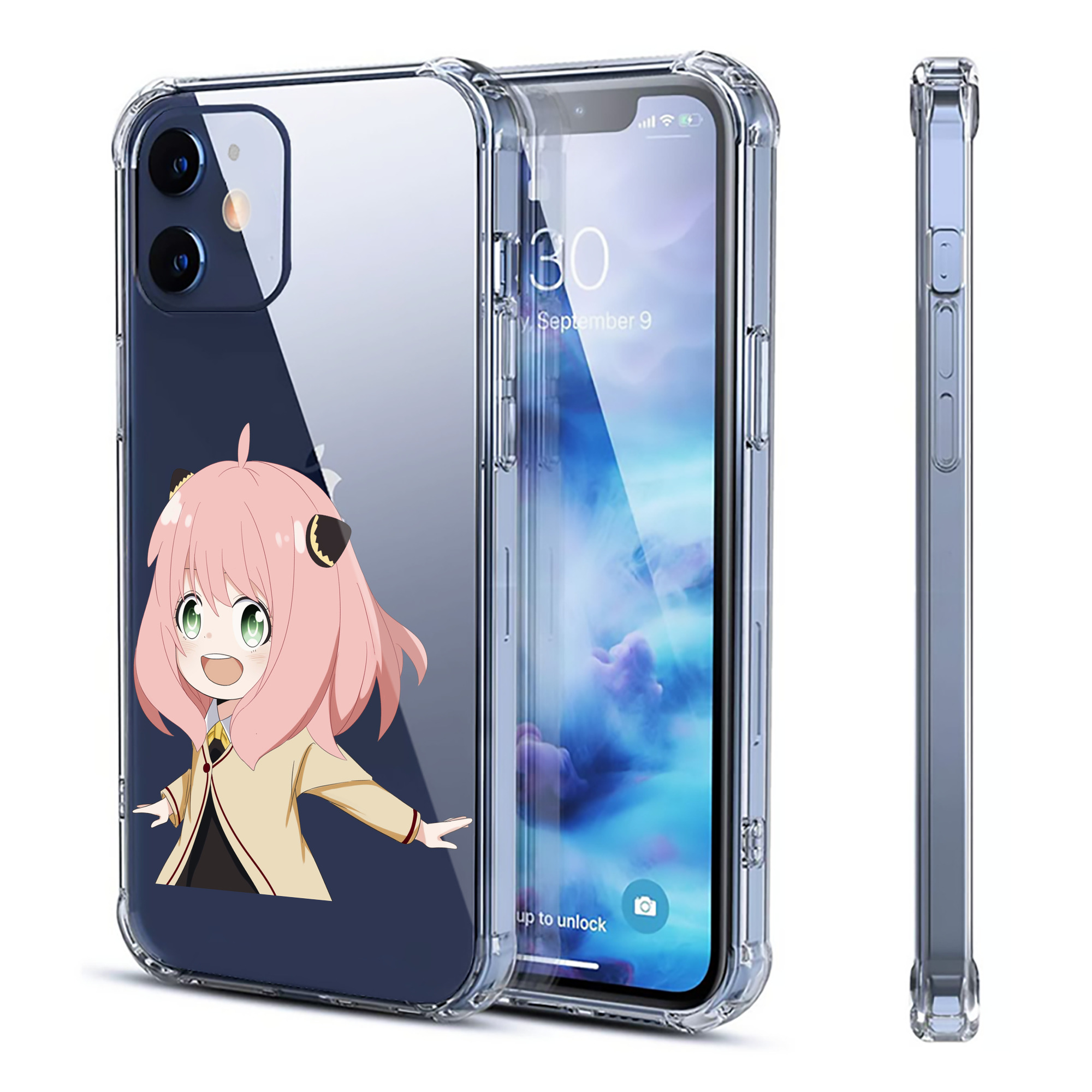 （画像用） SPY×FAMILY间谍家家酒 【iPhone 12シリーズ対応】透明スマホケース（クリアソフトケース）